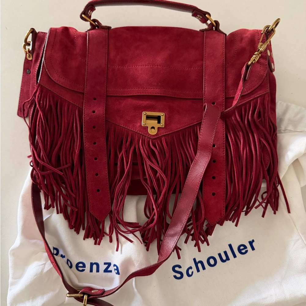 Proenza Schouler PS1 Red Fringe Satchel - Medium